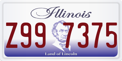 IL license plate Z997375