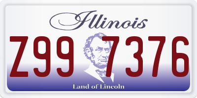 IL license plate Z997376