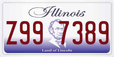 IL license plate Z997389