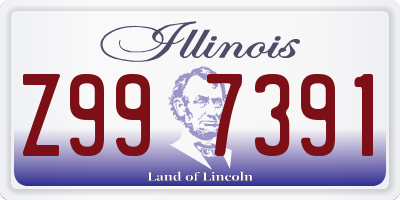 IL license plate Z997391