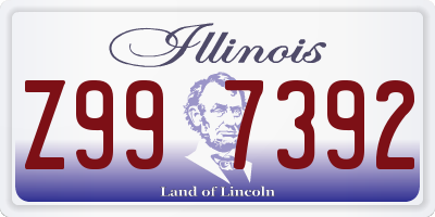 IL license plate Z997392