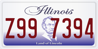 IL license plate Z997394