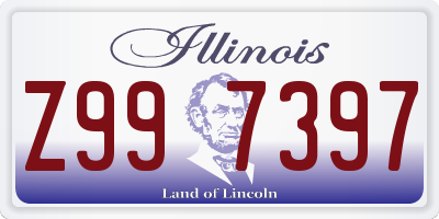 IL license plate Z997397