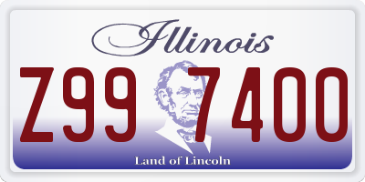 IL license plate Z997400