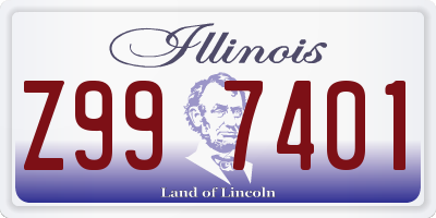 IL license plate Z997401