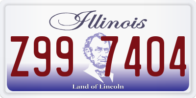 IL license plate Z997404