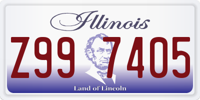 IL license plate Z997405