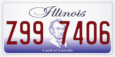 IL license plate Z997406