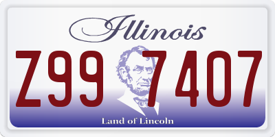 IL license plate Z997407