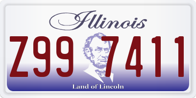 IL license plate Z997411