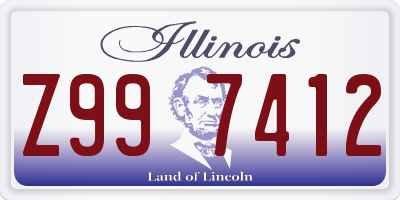 IL license plate Z997412