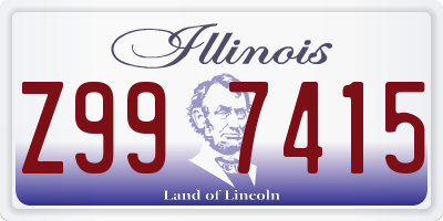 IL license plate Z997415