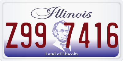 IL license plate Z997416