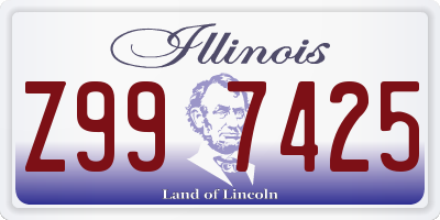 IL license plate Z997425