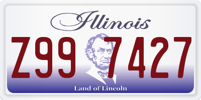 IL license plate Z997427