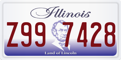 IL license plate Z997428
