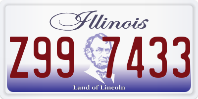 IL license plate Z997433