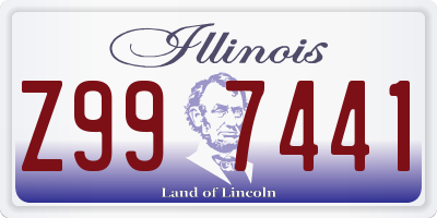 IL license plate Z997441