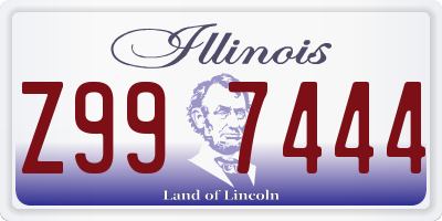 IL license plate Z997444