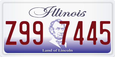 IL license plate Z997445