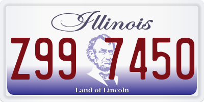 IL license plate Z997450