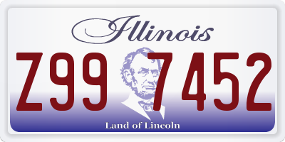 IL license plate Z997452