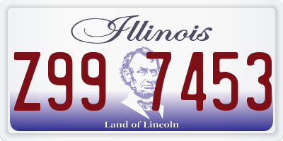 IL license plate Z997453