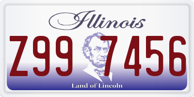 IL license plate Z997456