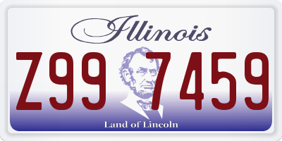IL license plate Z997459