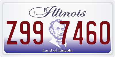 IL license plate Z997460