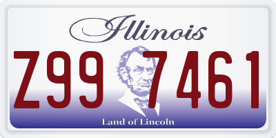 IL license plate Z997461