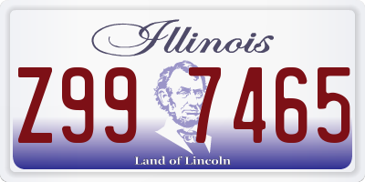 IL license plate Z997465