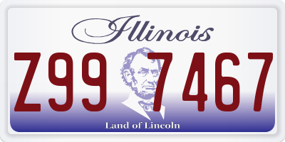 IL license plate Z997467