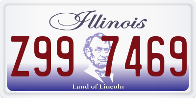 IL license plate Z997469
