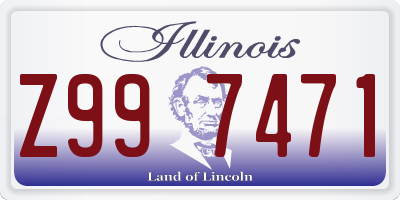 IL license plate Z997471