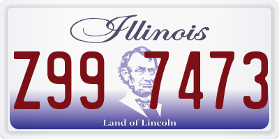 IL license plate Z997473