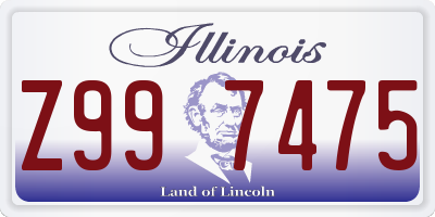 IL license plate Z997475