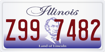 IL license plate Z997482