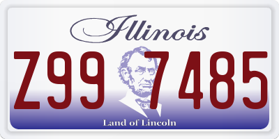 IL license plate Z997485