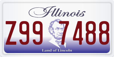 IL license plate Z997488