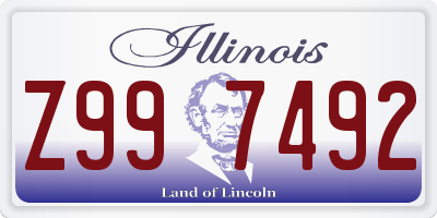 IL license plate Z997492