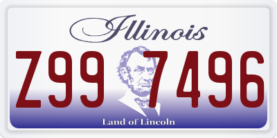 IL license plate Z997496