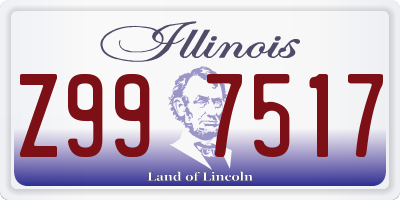 IL license plate Z997517
