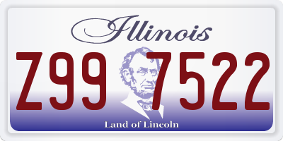 IL license plate Z997522