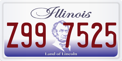 IL license plate Z997525