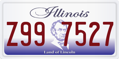 IL license plate Z997527