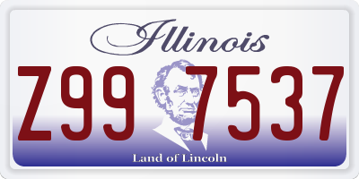IL license plate Z997537
