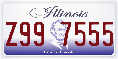 IL license plate Z997555