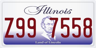 IL license plate Z997558