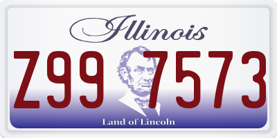 IL license plate Z997573